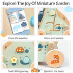 PairPear Wooden Baby Walker, Baby Push Walker, Montessori Walker Toy with Activity Center for Girls Boys, Adjustable Speed Baby Walker for Kids Development