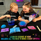 Original Stationery Starry Night Giant Crystal Growing Terrarium Kit for Kids, Fun Crystal Growing Kit with Glow in The Dark Stickers and Glitters, Awesome Gift Idea and Science Kits, Ages 3-14