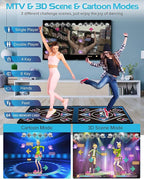HDMI Musical Electronic Dance mat with a Camera, a 64G Large Memory Card, Including 1000 Games,650 Songs,81 Music Videos,for Single/Double Users, a Luxurious Gift for Boys and Girls