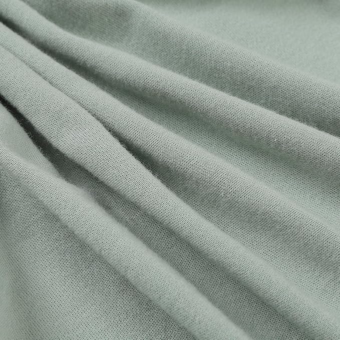 Onacosht 100% Organic Cotton Nursing Pillow Cover Soft Breathable Jersey Feeding Pillow Slipcover Fits Standard Infant Nursing Pillow for Baby Boy and Girl, Sage