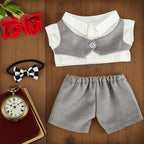 17cm Doll Clothes & Accessories Set，Luxe Groom Doll Clothes，White Shirt, Tailored Trousers and Timeless Bowtie- for Ceremonies, Displays, Collectors & Gifts/Wedding Dress/Sweet Meadow