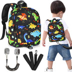 Accmor Toddler Backpack Leash, Kids Backpack with Anti Lost Wrist Link, Mini Child Backpack Leash Baby Harness for Outdoor Walking, Cute Dinosaur Backpack Tether for Boys Girls Age 1-3 Years Old