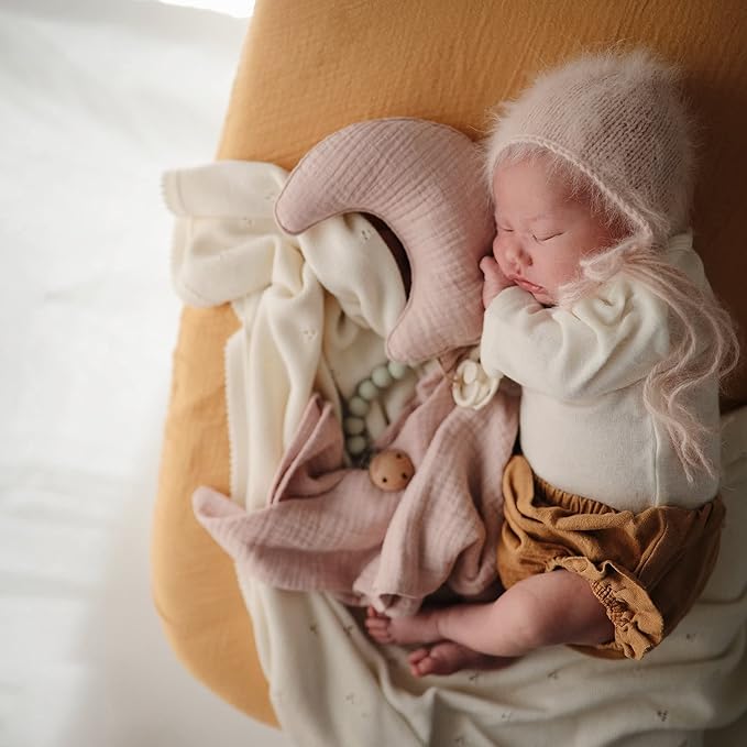 mushie Extra Soft Muslin Fitted Crib Sheet | 192 Thread Count | 28"x 52" (Fall Yellow)