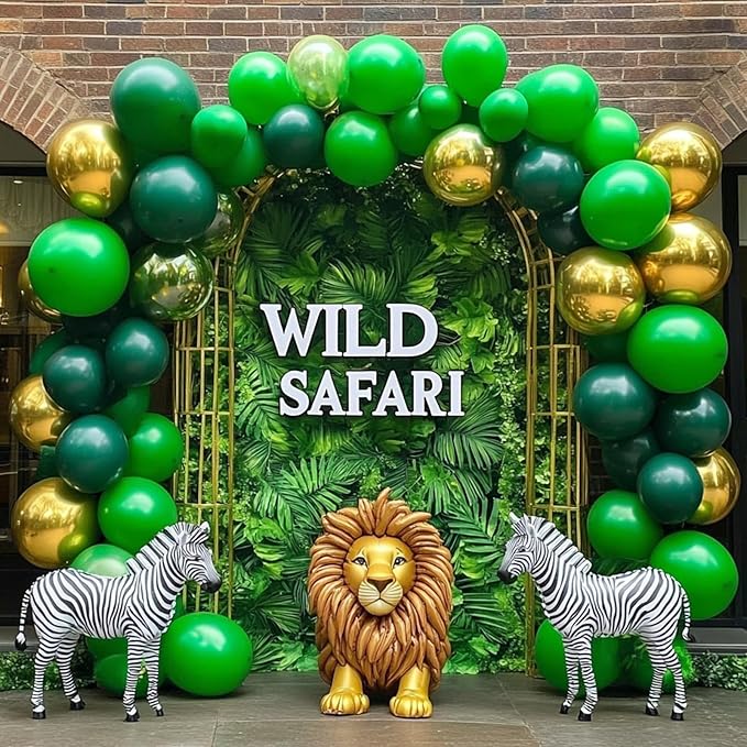 RUBFAC 129pcs Green Balloons Different Sizes 18 12 10 5 Inch Green Latex Balloon Garland Arch for Masquerade Party Decorations Birthday Baby Shower Wedding Party Supplies