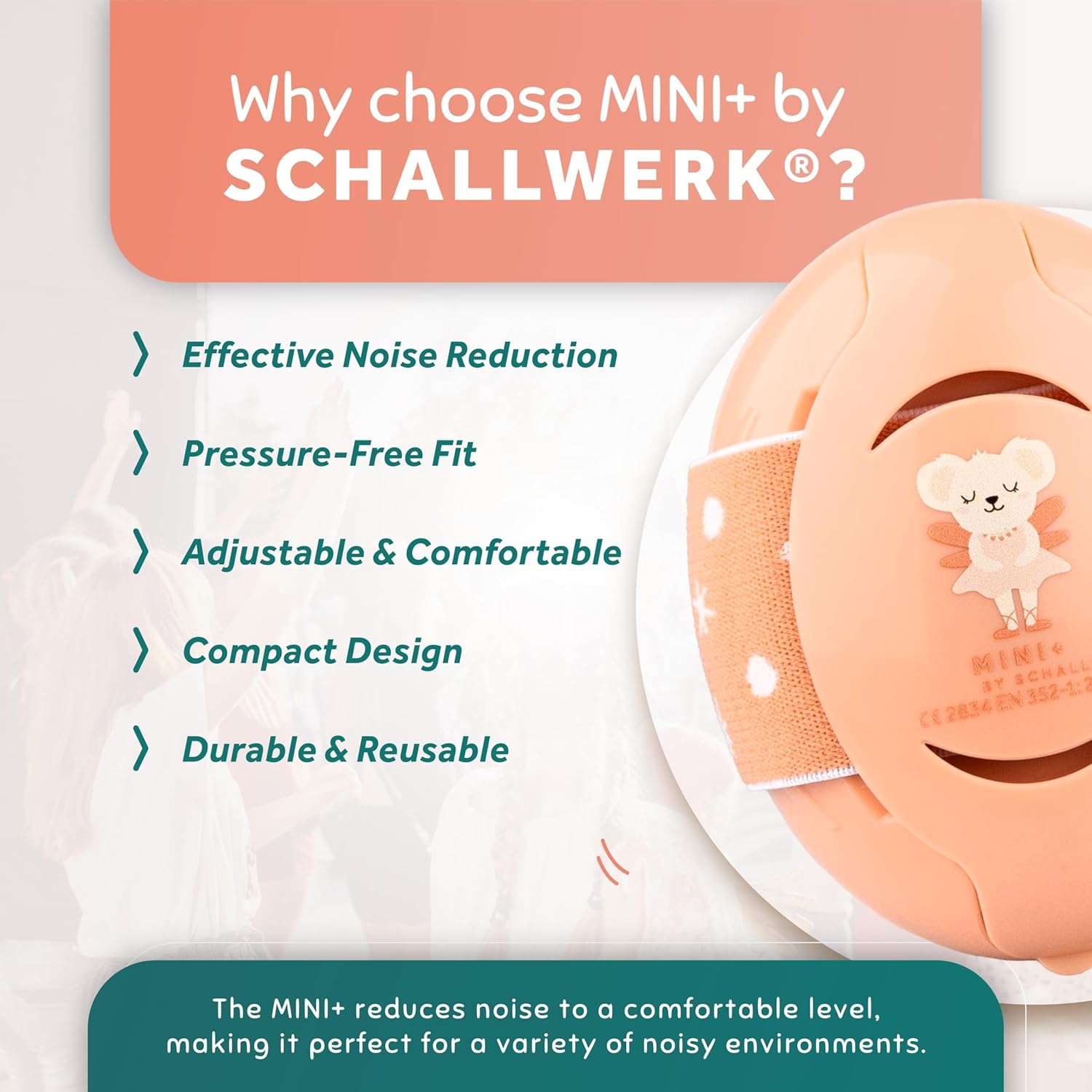 Schallwerk ® Mini+ Baby Ear Muffs – Infant Noise Cancelling Headphones, Toddler Ear Protection, Baby Headphones for Noise