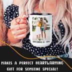 Personalized Coffee Mug 15 Oz, Custom Picture Text or Logo Ceramic Mug, Customized Gift for Men & Women, Taza Personalizada with Photo and Words, Customizable Large Tea Cup | White - Black