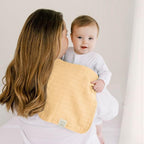 5-Pack Cotton Muslin Burp Cloths Baby Girls, Boys - Soft & Absorbent Spit Up Burp Rags, Large Muslin Towel, Cotton Wash Cloths for Babies, Newborn, Infant, No Shrink, Durable, Neutral (Primeval)