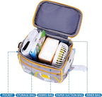 Baby Stroller Organizer Bag，Small Diaper Bag - Universal Stroller Organizer With Insulated Cup Holder,Pocket With Baby Wipes Dispenser，Adjustable Shoulder Strap(Grey)