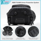 NEW TILAMI 18 inch Rolling Backpack for Kids - Waterproof, Stair-Climbing, Durable, Personalized Design for School, Travel, Black