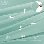 MOON PARK Pregnancy Pillows for Sleeping - U Shaped Full Body Maternity Pillow with Removable Cover - Support for Back, Legs, Belly, HIPS - 57 Inch - Turqouise - Cooling Cover