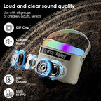 Karaoke Machine,Karaoke Machine with Lyrics Display,Portable Bluetooth 5.3 Karaoke Speaker with Upgraded Dual Speakers for Kids and Adults,with White Noise and Night Light Function