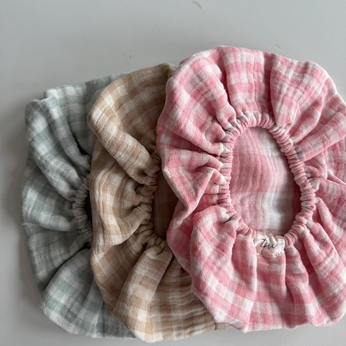 Baby Wipes Cover – Universal Size, One Size Fits All Wipes Packages | Muslin Cotton Tissue Cover for Nursery, Diaper Bag & Changing Table, Station | Gingham & Neutral Patterns (3-Gingham Pink)