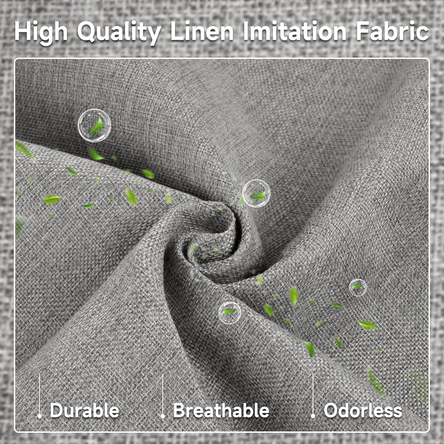 GRANNY SAYS Large Storage Bins With Lids, Decorative Boxes, Fabric Containers With Double-Open Lid and Divider, Collapsible Clothes Organizers, 63L Linen for Closet, Dark Gray