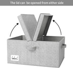 GRANNY SAYS Fabric Storage Bin with Lid, Decorative Storage Box, Extra Large Storage Baskets, Closet Organizer, Gray, 1-Pack