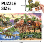 Jumbo Floor Puzzle for Kids,48 Piece Dinosaur Large Jigsaw Puzzles for Toddlers Ages 3-5,Children Learning Preschool Educational Dinosaur Toys,Christmas Birthday Gifts for Boys Girls Ages 4-8