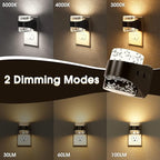 Briignite LED Night Light Plug into Wall[2 Pack] Dimmable Night Light with Bubble Design 3000K/4000K/5000K & 3 Brightness Levels for Baby Nursery, Hallway, Bathroom, Kids Room, 3CCT