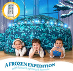 W&O Arctic Camo Aerodome with LED Lights & Sound – Inflates in Seconds for Kids Ages 3-12 (Fan Not Included)