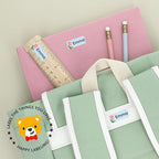 Personalized Name Labels for Kids (120) – Custom Waterproof & Durable Stickers for Clothing, Daycare, Office & School Supplies - Flowers