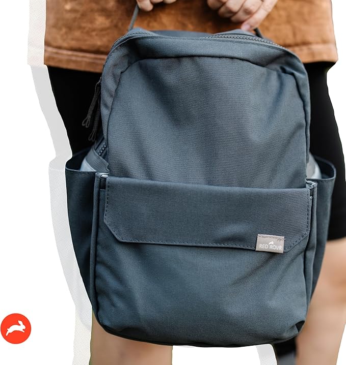 RED ROVR Mini Roo Lightweight Backpack | 6 pockets for everyday essentials (Charcoal)