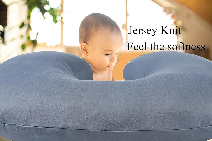 Nursing Pillow Cover Set 3 Pack Nursing Pillow Slipcovers for Moms Breastfeeding Moms, Ultra-Soft Stretchy Fit Standard Nursing Pillows Elephant Tiger,Fox & Grey