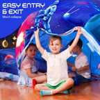 W&O Galactic Aerodome with LED Lights - Inflatable Space Fort for Kids Aged 3-12, Inflates in Seconds Creating an Immersive Galactic Experience (Fan Not Included)