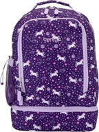 Bentgo Kids 2-in-1 Backpack & Insulated Lunch Bag - Durable 16” Backpack & Lunch Container in Unique Prints for School & Travel - Water Resistant, Padded & Large Compartments (Unicorn)