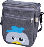 Baby Stroller Organizer Bag，Small Diaper Bag - Universal Stroller Organizer With Insulated Cup Holder,Pocket With Baby Wipes Dispenser，Adjustable Shoulder Strap(Deep Grey)