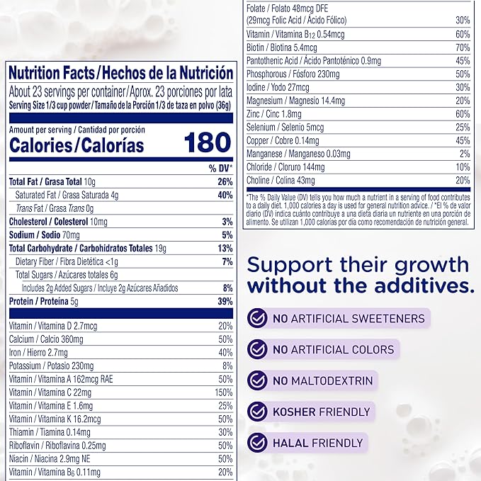 Enfagrow PREMIUM Gentlease Toddler Nutritional Drink, Made with Real Milk, Designed to Ease Fussiness, Gas & Crying, Nutrients for Growth & Immune Support, Powder Can, 29.1 Oz (Pack of 4)