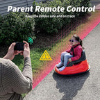 12V Kids Electric Bumper Car, Baby Bumper Car for Toddlers w/Remote Control, 360° Spinning - Red