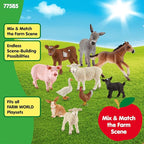 Schleich Farm World - 10 PC Farm Animal Playset with Cow, Donkey, Chicken, Pig, Bunny, Horse Toys and More -Realistic Barnyard Figurines - Fun Educational Figures For Kids and Toddlers Ages 3+ - 77585