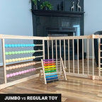 Wooden Playpen Extra Large for Toddlers and Babies - Under The Sea Theme Toy Desighn - (8/10) Wood Panels - Foldable and Adjustable Baby playpen - Extra Large Baby playpen (8-Panels)