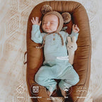 Deluxe Infant Lounger, Baby Nest Cover for Baby Girls & Boys, Newborn Essentials for Baby 0-12 Months, 100% Cotton (GoldenBrown)