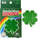 BioSwiss Bandages, 4 Leaf Clover Shaped Self Adhesive Bandage, Latex Free Wound Care, Fun First Aid Kit Supplies for Kids and Adults, 24 Count