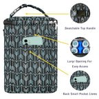 Breastmilk Cooler Bag with Ice Pack Fits 4 Baby Bottles Up to 9 Ounce Insulated Baby Bottle Bag Breast Milk Cooler on The Go with Strap Baby Bottle Cooler Bag for Nursing Mom Daycare or Travel