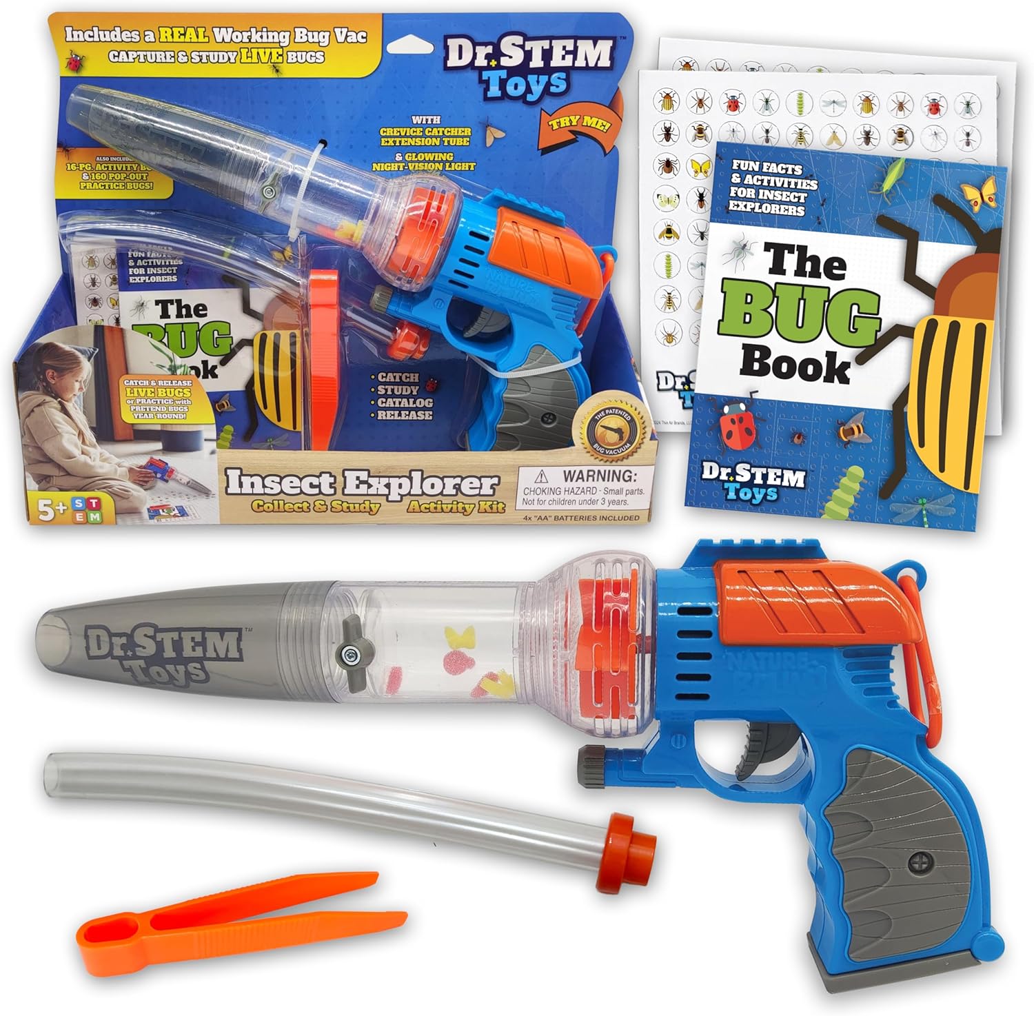 Nature Bound Bug Catcher Toy, Eco-Friendly Bug Vacuum, Catch and Release Indoor/Outdoor Play, Ages 3 to 12, Green, Complete Kit for Kids, Includes Capture Core with Magnification (Deluxe Science Kit)