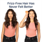 Crave Naturals Glide Thru Hair Brush - 2 Pack Detangler Brush for Curly, Straight, Wet or Dry Hair - Gentle Detangling Brushes for Adults, Kids, Toddlers, 7.5"x3" - Coral and Turquoise