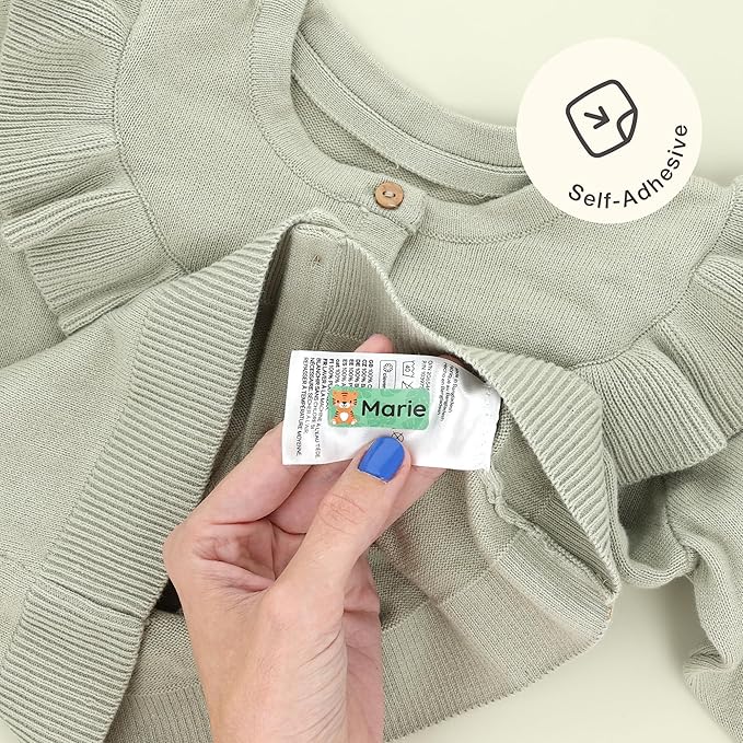 Personalized Name Labels for Kids (120) – Custom Waterproof & Durable Stickers for Clothing, Daycare, Office & School Supplies - Exotic Animals