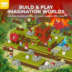 TOY Life Magnetic Blocks - 100PCS Magnetic Building Blocks Set for Kids Age 3-12 Year Old Boys Girls, 1" Mine World Magnet Building Cubes Sets for Toddlers