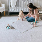 Baby Play Mats for Floor - Layla (6x6ft) - Premium EVA Foam Play Mat for Babies & Toddlers - Perfect for Tummy Time, Crawling, Playroom - Stylish & Comfortable Kids Play Mat