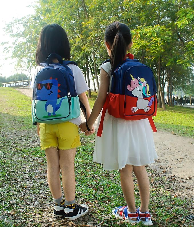 12 inch Kids Small Toddler Preschool Travel Backpack Cool Cute Cartoon Daypack (Little Red Unicorn)