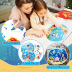 LINAYE 24 Sheets Ocean Stickers with Under The Sea Scenes, Make Your Own Sea Life Animal Fish Stickers, Ocean Summer Crafts Activities for Kids