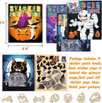 90shine 4PCS Halloween Crafts for Kids Ages 4-8 Sticker Books Gift Party Favors Create 40 Pictures