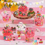 LAWOHO 6 Packs Slime Kit, Back to School Slime Gifts for Kids, Red Learning Themed Slime with Cloud Butter Clear Textures, Birthday Party Favors Goodie Bags Stuffer Anxiety Stress Relief Toys