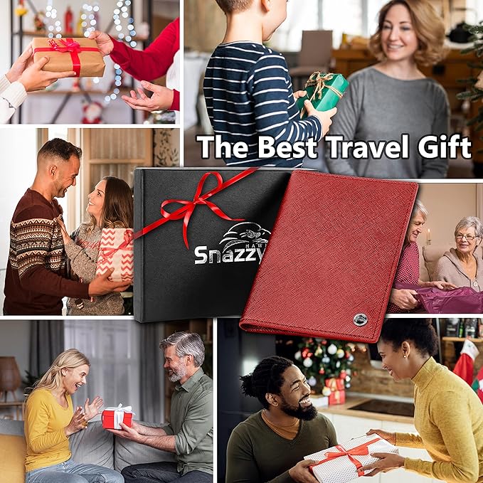 2 Passport Holder - Travel Essentials, RFID Blocking Wallet Credit Card Organiser, Plain Accessories Slim Cover For Men & Women