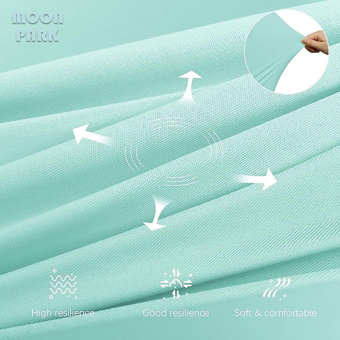 MOON PARK Pregnancy Pillows for Sleeping - U Shaped Full Body Maternity Pillow with Removable Cover - Support for Back, Legs, Belly, HIPS - 65 Inch - Turquoise - Cooling Cover