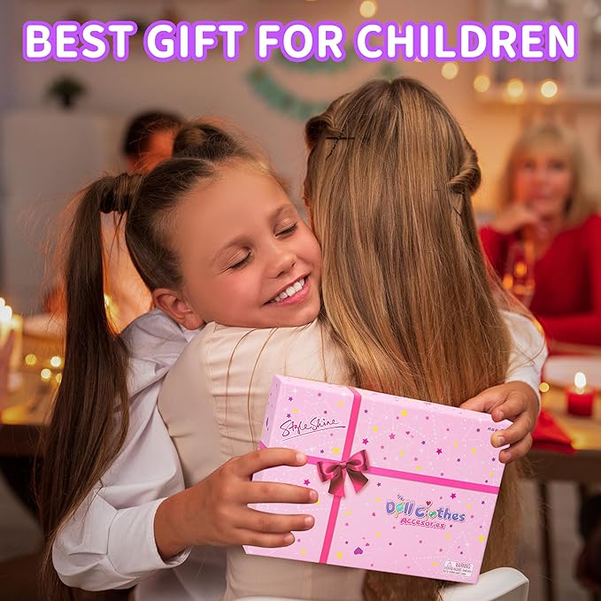 90 Pcs Doll Clothes and Accessories,2 Wedding Gowns 2 Evening Dresses 6 Fashion Dresses 4 Set Casual Outfit Top and Pant 2 Swimsuit,20 Hanger 10 Shoe 41 Accessories Toys for Girls Kid Gift