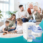 Advanced Nasal Irrigation System, Rechargeable Sinus Rinse Kit with 1 Nose Cleaner and 15 Salt Packets, Self-Cleaning Nasal Irrigator, Safety-Protection for Congestion Relief & Nasal Rinse