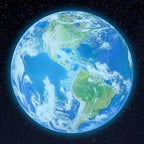 Glow in The Dark Earth for Ceiling, Luminous Planet Wall Sticker, Kids Bedroom Wall Decal, Sticky Fluorescence Earth, Gift for Boys and Girls (Blue)