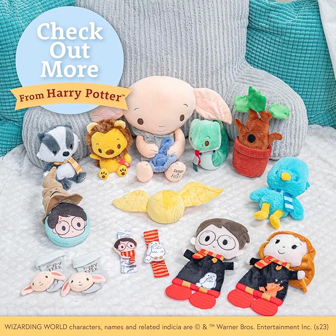 Kids Preferred Harry Potter Dobby Baby Infant Rattle Socks with Dobby Plush Rattle and Dobby is Free - Soft Baby Sock Feet Rattles Encourage Leaning Development Newborn to 9 Months