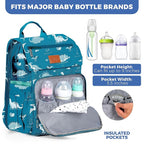 PILLANI Baby Diaper Bag Backpack - Large Bag for Boys & Girls, Waterproof Diaper Backpack - Travel Diaper Bags w/Changing Pad, Baby Registry Search & Shower Gifts - Essentials Must Haves Newborn Stuff